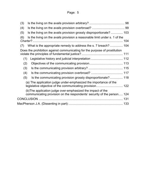 Canada (Attorney General) v. Bedford, 2012 ONCA ... - York University