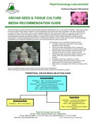 ORCHID TISSUE CULTURE - PhytoTechnology Laboratories