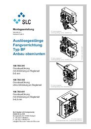 Auslösegestänge Fangvorrichtung Typ BF Anbau ... - Slc-liftco.com