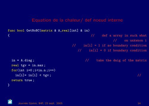 Quelques EDP simples r´esolues avec FreeFem++, Astuces et Trucs