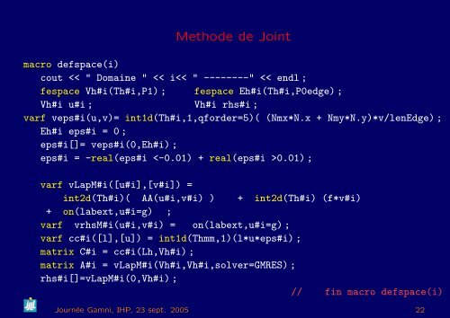 Quelques EDP simples r´esolues avec FreeFem++, Astuces et Trucs