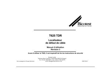 Echomètre T625 manuel technique - Francis MERCK sur le NET
