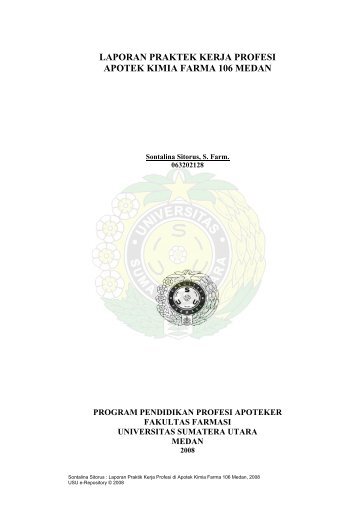 laporan praktek kerja profesi - USU Institutional Repository ...