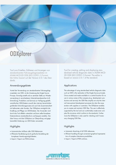ODXplorer - samtec automotive software & electronics GmbH