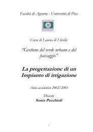 La progettazione di un Impianto di irrigazione - Irrigarden