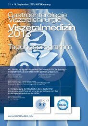 Hauptprogramm DGVS - Viszeralmedizin 2013