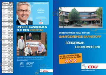 samtgemeinde barnstorf bürgernah und kompetent - CDU Barnstorf