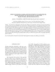 Effect of ionizing (gamma) and non-ionizing (UV) radiation on the ...