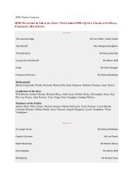 Cast List - BROS Theatre Company