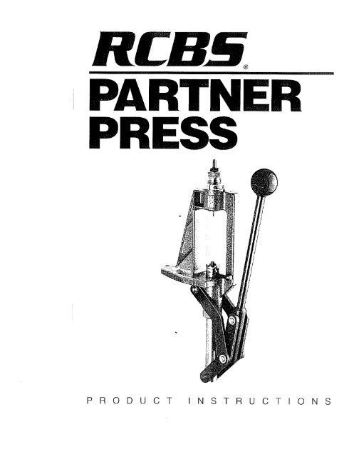 Partner Press Instructions - RCBS