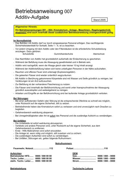 Sicherheitsdatenblatt gemÃ¤Ã 91/155/EWG und Â§14 âGefStoffV