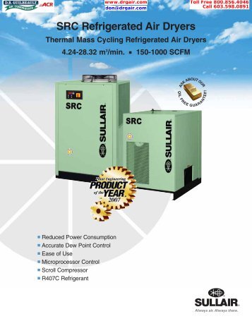 SRC Refrigerated Air Dryers - D.R. Guilbeault Air Compressor