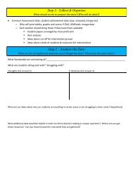 Reporting Form MS Student Achievement Data