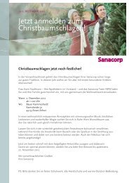 Christbaumschlagen jetzt noch festlicher! - Sanacorp