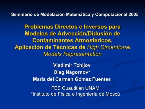 X - ModelaciÃ³n MatemÃ¡tica y Computacional - UNAM