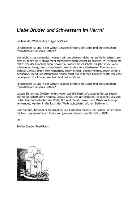 Liebe Brüder und Schwestern im Herrn - Katholische Pfarrgemeinde ...