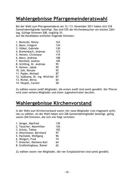 Pfarrbrief Weihnachten 2011 - Katholische Pfarrgemeinde ...