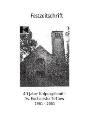 Festzeitschrift - Katholische Pfarrgemeinde Sanctissima Eucharistia