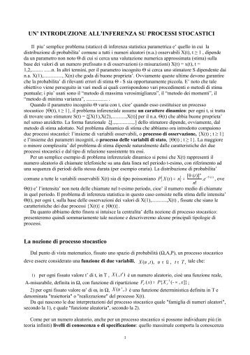 Introduzione all'Inferenza su Processi Stocastici - Bruno de Finetti