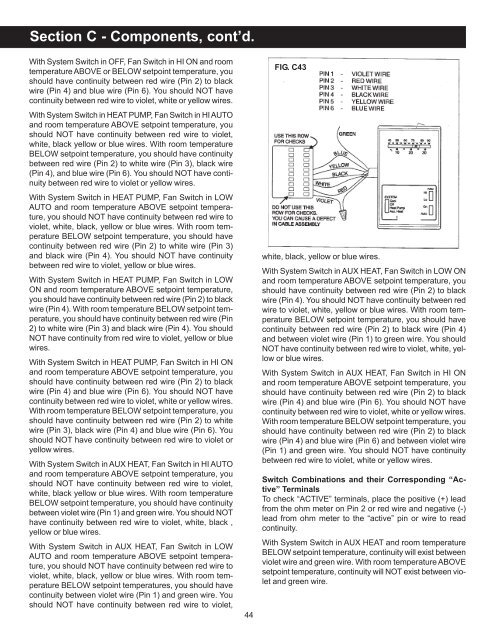 10-19-00 Air Conditioner Heat Pump Service Manual - Bryant RV ...