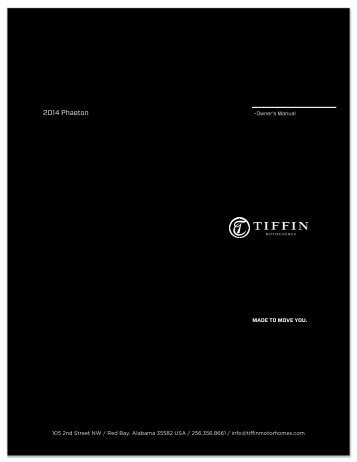 Phaeton Owner's Manual - Tiffin Motorhomes