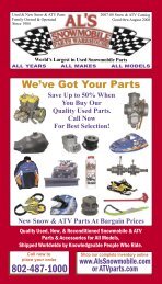 snow0607 catalog.indd - Al's Snowmobile Parts Warehouse snow0607 catalog.indd - Al's Snowmobile Parts Warehouse