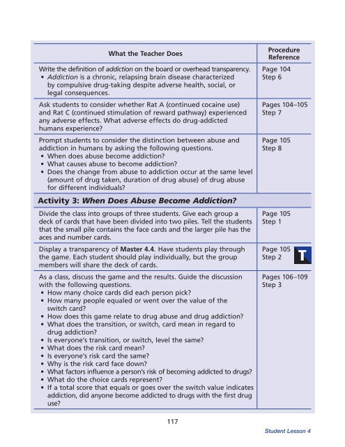 Drug Abuse And Addiction - NIH Office of Science Education