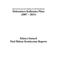 Kimya Sanayii Ã–zel - 9.KalkÄ±nma PlanÄ± - Devlet Planlama TeÅŸkilatÄ±