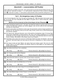 Abschnitt I â Leseverstehen (40 Punkte)