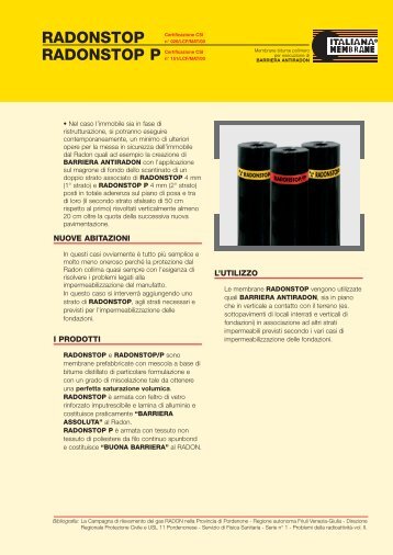 RADONSTOP RADONSTOP P - Italiana Membrane