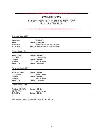 Final program book - Cosyne