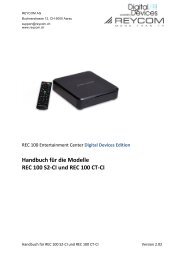 Handbuch fÃƒÂ¼r die Modelle REC 100 S2-CI und ... - Digital Devices