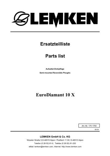 EuroDiamant 10 X - Lemken