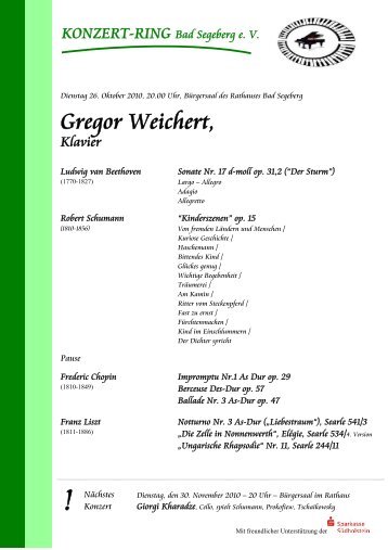 Gregor Weichert, - Konzertring Bad Segeberg