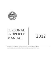 Personal Property Manual - Arizona Department of Revenue