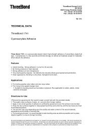 TECHNICAL DATA ThreeBond 1741 Cyanoacrylate Adhesive