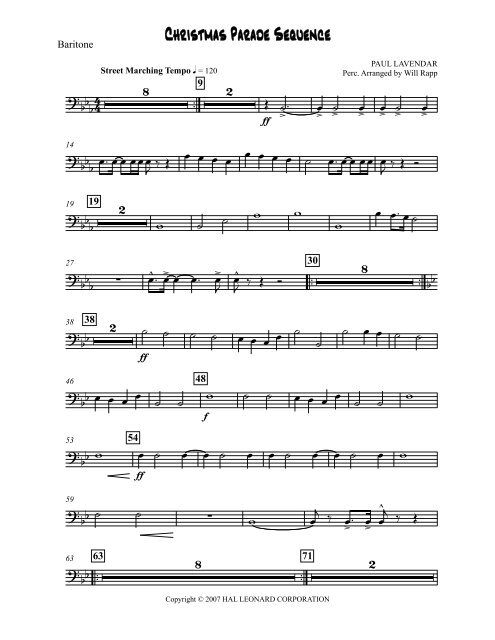 Christmas sequence band parade