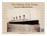 The Sinking of the Titanic - Halifax Public Libraries