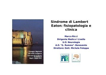 Sindrome di Lambert Eaton: fisiopatologia e clinica