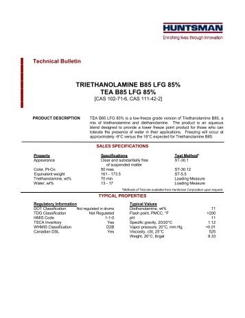 TEA B85 LFG 85% TEA-85 LFG