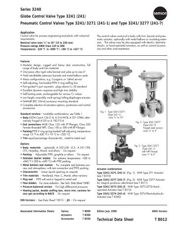 Samson 3241 Series Control Valve - Condit Company