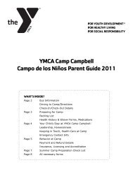 Camp Parent Guide PDF - YMCA of Silicon Valley