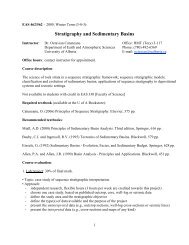 Stratigraphy and Sedimentary Basins - Earth and Atmospheric ...