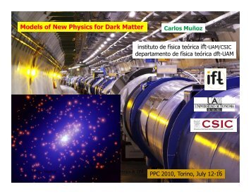 Models of new physics for dark matter - PPC 2010