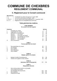 COMMUNE DE CHEXBRES REGLEMENT COMMUNAL C ...