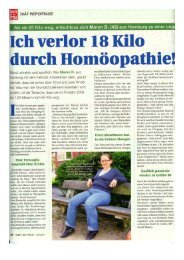 Sanguinum Pressebericht - Ich verlor 18 kg durch Homöopathie ...