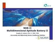 MAB-II Multidimensional Aptitude Battery-II - Sigma Assessment ...