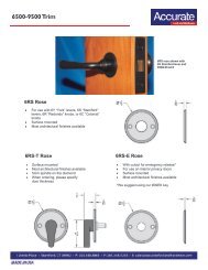 8500 / 8600 Series Mortise Locks - Accurate Lock and Hardware