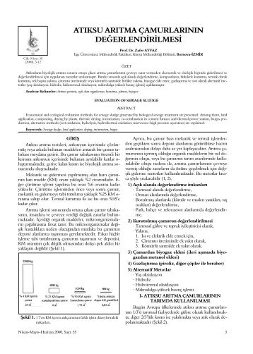 atÄ±ksu arÄ±tma Ã§amurlarÄ±nÄ±n deÄŸerlendirilmesi -  Ekoloji