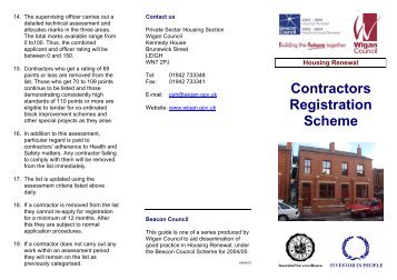 Contractors Registration Scheme - Wigan Council